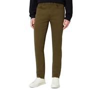 Amazon Essentials Men's Slim-Fit Garment Dyed Five Pocket Trouser, Dark Brown, 33W / 32L