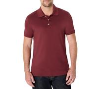 Amazon Essentials Men's Slim Fit Interlock Polo Shirt, Rich Burgundy, S