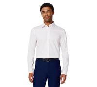 Amazon Essentials Men's Slim Fit Long Sleeve Wrinkle Resistant Stretch Dress Shirt, Lavender Windowpane, XS