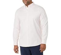 Amazon Essentials Men's Slim-fit Long-Sleeved Stretch Oxford Shirt, Pale Pink, XS