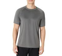 Amazon Essentials Men's Slim-Fit Short-Sleeve Quick-Dry UPF 50 Swim Tee, Charcoal, M