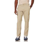 Amazon Essentials Men's Slim Fit Stretch Work Cargo Trousers (Available in Big & Tall), Khaki Brown, 28W / 28L