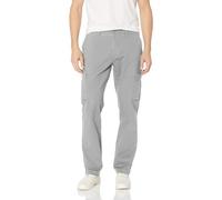 Amazon Essentials Men's Slim Fit Stretch Work Cargo Trousers (Available in Big & Tall), Light Grey, 40W / 29L