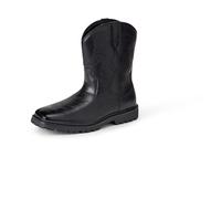 Amazon Essentials Men's Square Toe Western Cowboy Boots, Black, 12 UK
