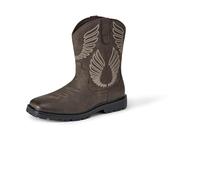 Amazon Essentials Men's Square Toe Western Cowboy Boots, Brown, 7 UK