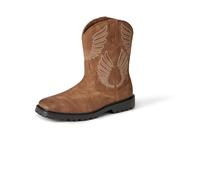 Amazon Essentials Men's Square Toe Western Cowboy Boots, Tan, 10 UK