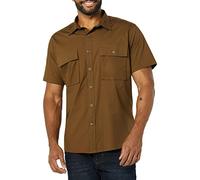 Amazon Essentials Men's Standard-fit Short-Sleeved Two-Pocket Utility Shirt, Dark Olive, XXL