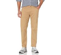 Amazon Essentials Men's Straight-Fit 5-Pocket Stretch Twill Trousers, Dark Khaki Brown, 40W / 29L