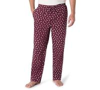 Amazon Essentials Men's Straight-Fit Woven Pyjama Bottoms with Pockets, Burgundy Puffin, S