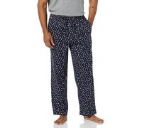 Amazon Essentials Men's Straight-Fit Woven Pyjama Bottoms with Pockets, Navy Paisley, XL