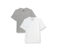 Amazon Essentials Men's Super-Soft Lightweight Modal Short-Sleeve Vest, Pack of 2, Medium Grey Heather/White, M
