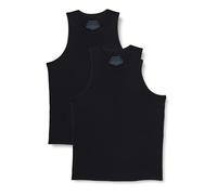 Amazon Essentials Men's Super-Soft Lightweight Modal Sleeveless Vest, Pack of 2, Black, S