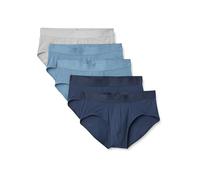 Amazon Essentials Men's Super Soft Modal Brief, Pack of 5, Deep Blue/Grey Marl/Navy, XXS