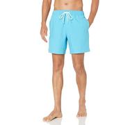 Amazon Essentials Men's Swimming Trunks with Mesh Lining, Pockets, Drawstring Closure, Aqua Blue, XS