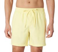 Amazon Essentials Men's Swimming Trunks with Mesh Lining, Pockets, Drawstring Closure, Light Yellow, S