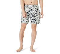 Amazon Essentials Men's Swimming Trunks with Mesh Lining, Pockets, Drawstring Closure, Navy Folk Floral, XXL
