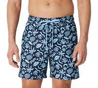 Amazon Essentials Men's Swimming Trunks with Mesh Lining, Pockets, Drawstring Closure, Navy Tropical, XS