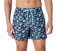 Amazon Essentials Men's Swimming Trunks with Mesh Lining, Pockets, Drawstring Closure, Navy Tropical, XXL