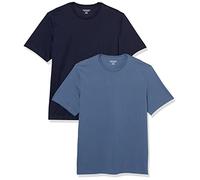 Amazon Essentials Men's T-Shirt Regular-Fit Short-Sleeve Crewneck, Pack of 2, Dark Blue/Navy, X-Small