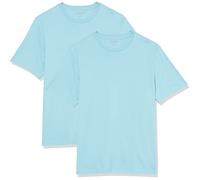 Amazon Essentials Men's T-Shirt Regular-Fit Short-Sleeve Crewneck, Pack of 2, Light Blue, 4X-Large Big Tall