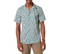 Amazon Essentials Men's Vacation Cotton Button-Down Resort Shirt, Short Sleeve, Blue Floral, XX-Large
