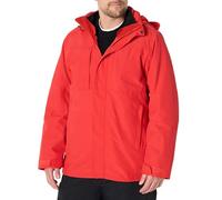 Amazon Essentials Men's Water-Resistant 3 in 1 Snow Jacket, Bright Poppy Red, XL