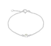 Amazon Essentials Sterling Silver Light Green CZ August Birthstone Adjustable Bracelet 16cm/6.25"-18cm/7"