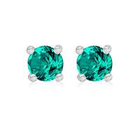 Amazon Essentials Sterling Silver Rhodium Plated Alexandrite CZ June Birthstone Stud Earrings