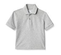 Amazon Essentials Toddler Boys' Cotton Spandex Pique Polo Shirt, Light Grey Heather, 3T