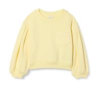 Amazon Essentials Toddler Girls' Gathered Sleeve Sweatshirt with Pocket, Pastel Yellow, 3T