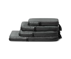 Amazon Essentials Ultralight Compression Zipper Packing Cubes Packing Organiser, 4-Pack, Grey