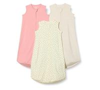 Amazon Essentials Unisex Babies' Cotton Baby Sleeping Bag, Wearable Blanket, 0.5 TOG, Pack of 3, Dots/Dusty Rose/Stripes, 0-6 Months
