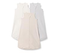 Amazon Essentials Unisex Babies' Cotton Baby Sleeping Bag, Wearable Blanket, 0.5 TOG, Pack of 3, Dove Grey/Ivory/Pale Pink, 6-12 Months