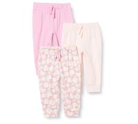 Amazon Essentials Unisex Babies' Cotton Pull-On Trousers, Pack of 3, Apples/Pink, 18 Months