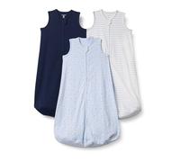 Amazon Essentials Unisex Babies' Cotton Sleep Sack, Pack of 3, Koala/Navy/Stripes, 6-12 Months