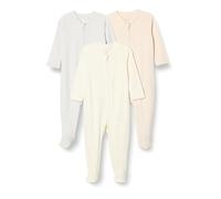 Amazon Essentials Unisex Babies' Footed Sleep and Play, Pack of 3, Dove Grey/Ivory/Pale Pink, 3-6 Months