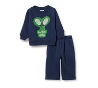 Amazon Essentials Unisex Babies' French Terry Sweatshirt and Sweatpants Set, Pack of 2, Navy Sports, 18 Months