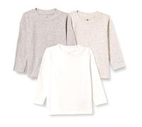 Amazon Essentials Unisex Babies' Organic Cotton Long-Sleeved T-Shirt (Previously Amazon Aware), Pack of 3, Grey Heather, Premature