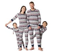Amazon Essentials Unisex Babies' Relaxed-Fit Family Matching Soft Flannel Festive Pyjama Sets, Pack of 3, Winter Fairisle, 12 Months