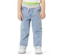 Amazon Essentials Unisex Babies' Soft Stretch Pull-On Jeans for Boys and Girls , Stone Light Wash, 18 Months