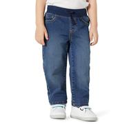 Amazon Essentials Unisex Babies' Soft-Stretch Pull-on Jeans, Stone Medium Wash, 18 Months