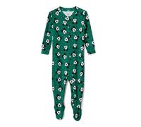 Amazon Essentials Unisex Kids' Disney - Marvel - Star Wars Snug-Fit Cotton Footed Pajamas, Multipacks -Original, Mickey Holiday, 0-3 Months