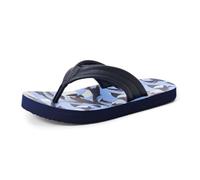 Amazon Essentials Unisex Kids' Flip-Flops for Boys and Girls, Navy Sharks, 10.5 UK Child