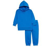 Amazon Essentials Unisex Kids' Modern Sweat Set, Pack of 2, Bright Blue, 8 Years