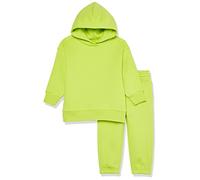Amazon Essentials Unisex Kids' Modern Sweat Set, Pack of 2, Lime Green, 10 Years