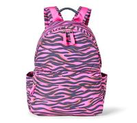 Amazon Essentials Unisex Kids' Nylon School Rucksack, Bright Pink Zebra Stripes, One Size