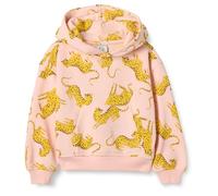 Amazon Essentials Unisex Kids' Oversized Hoodie, Peach Yellow Leopard, 5 Years