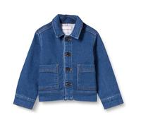 Amazon Essentials Unisex Kids' Relaxed Fit Denim Chore Jacket, Medium Indigo Wash, 4 Years