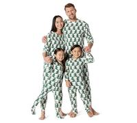 Amazon Essentials Unisex Kids' Relaxed-Fit Family Matching Soft Flannel Festive Pyjama Sets, Winter Trees, 8 Years