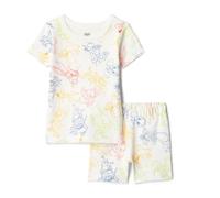 Amazon Essentials Warner Brothers Unisex Baby Short-Sleeved Pyjama Set, Ivory Looney Tunes, 2 Years